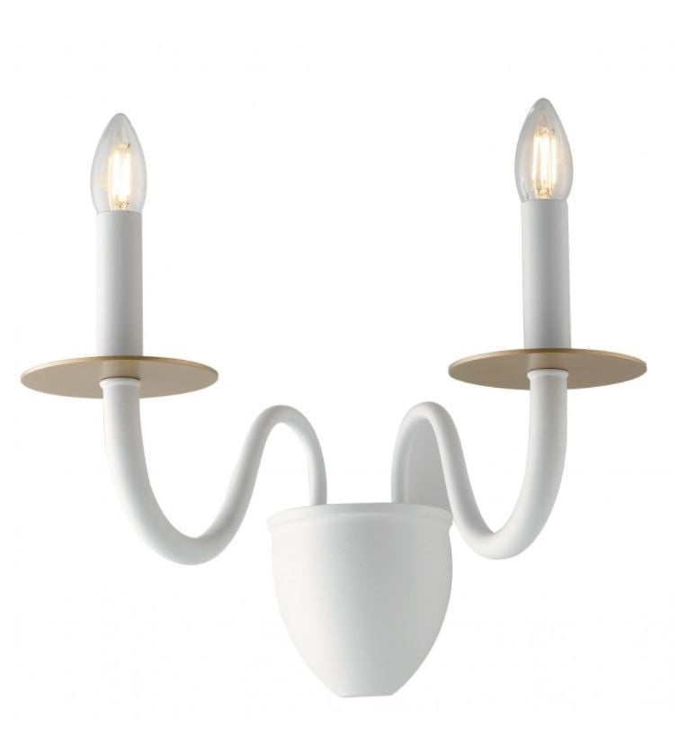 Applique 2 luci in metallo nero o bianco-oro 2XE14 non incl. ARMSTRONG Applique 2 luci in metallo nero o bianco-oro 2XE14 non incl. ARMSTRONG